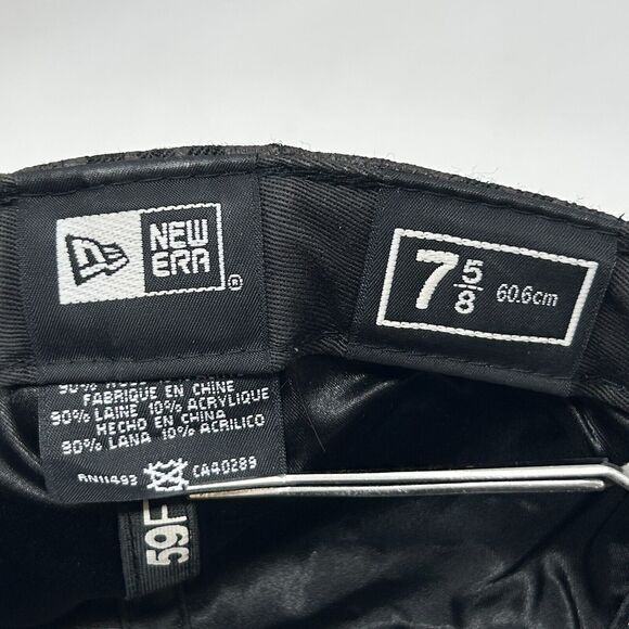 Undefeated x New Era Hat Baseball Cap Gray Plaid 5s UNDFTD 59Fifty Fitted 7 5/8 - Picture 9 of 11